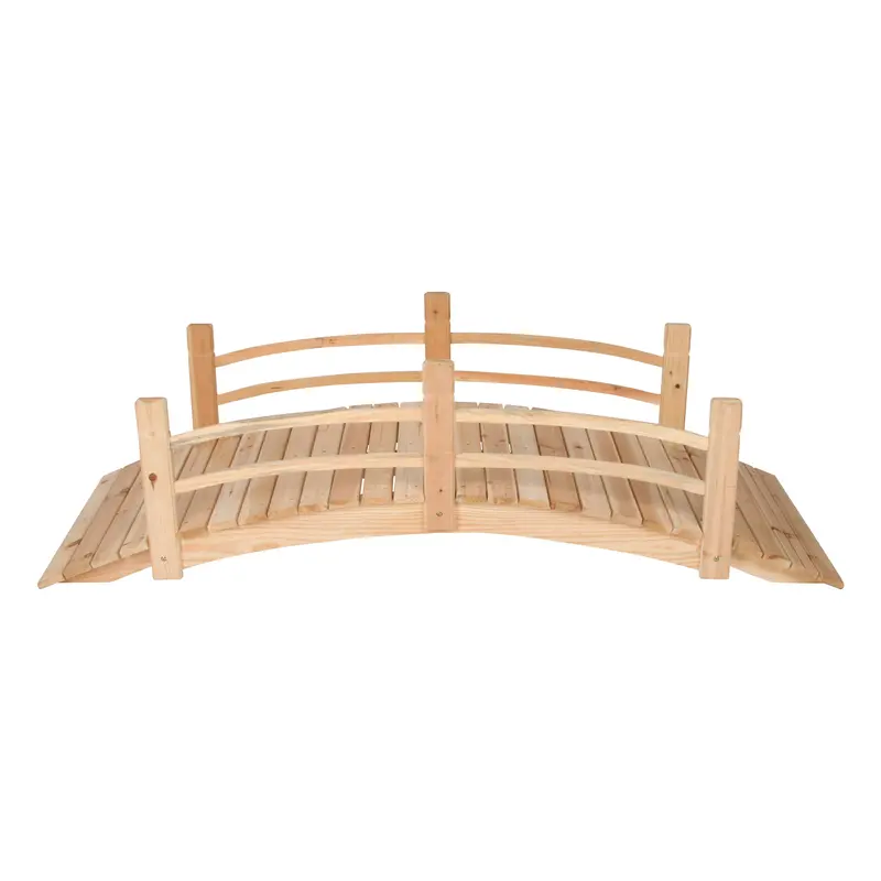 Shine Company 6 Ft. Cedar Garden Bridge, Natural