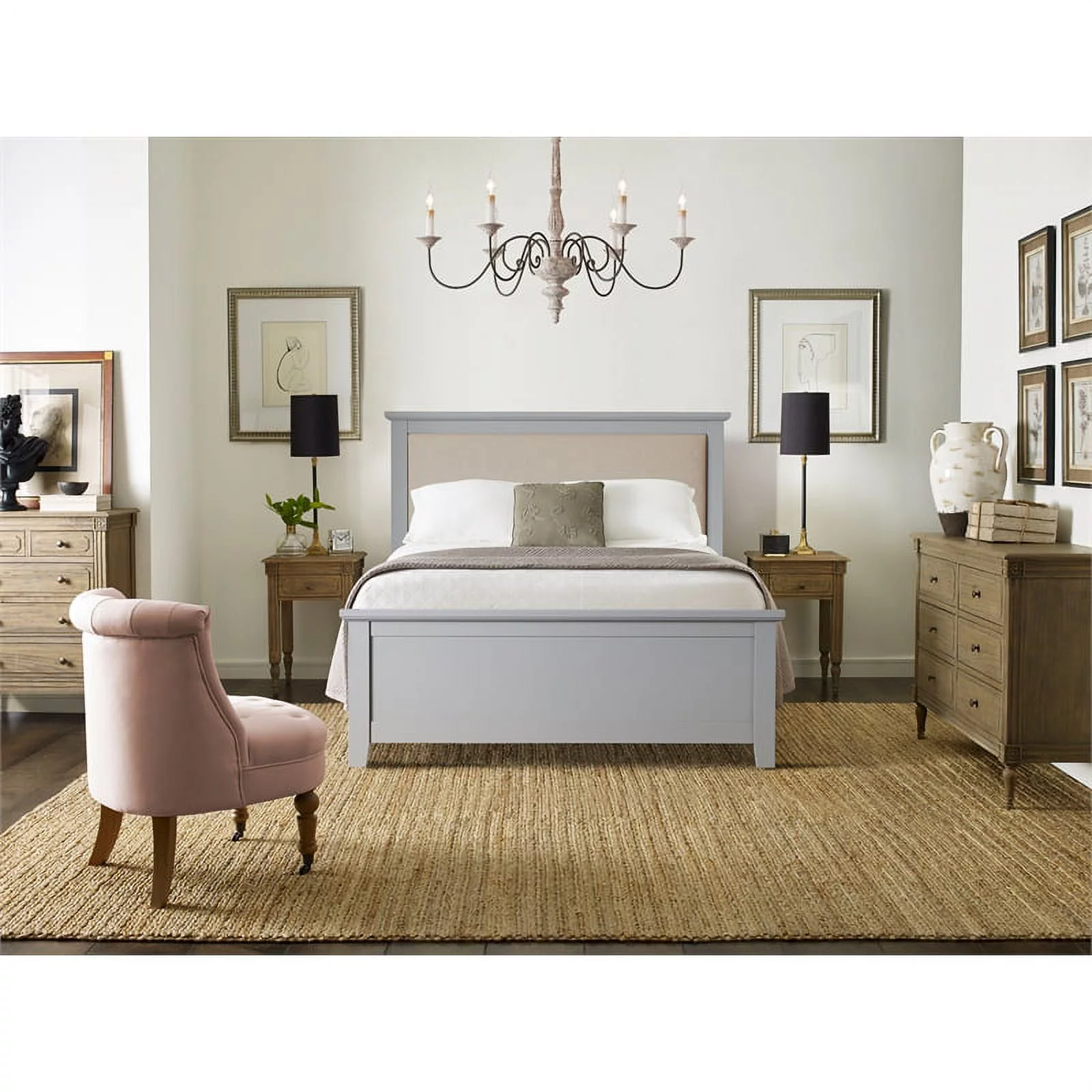 Finch Westport Wood Platform Bed Frame King Size Grey