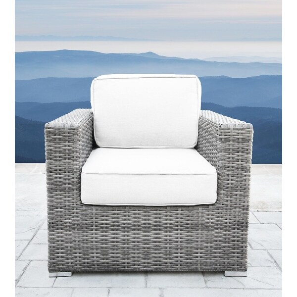 LSI 7 Piece Rattan Sunbrella Sectional Seating Group with Cushions