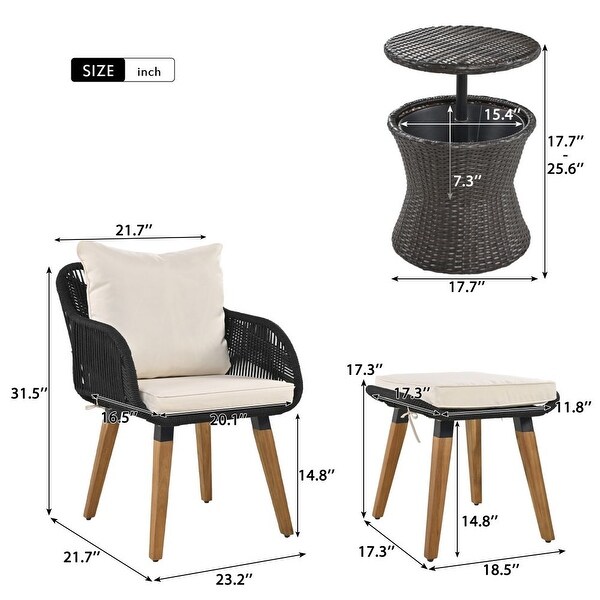 5 Pieces Patio Furniture Chair Sets,Patio Conversation Set
