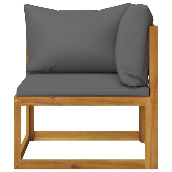 vidaXL 3Seater Patio Sofa with Cushion Solid Acacia Wood