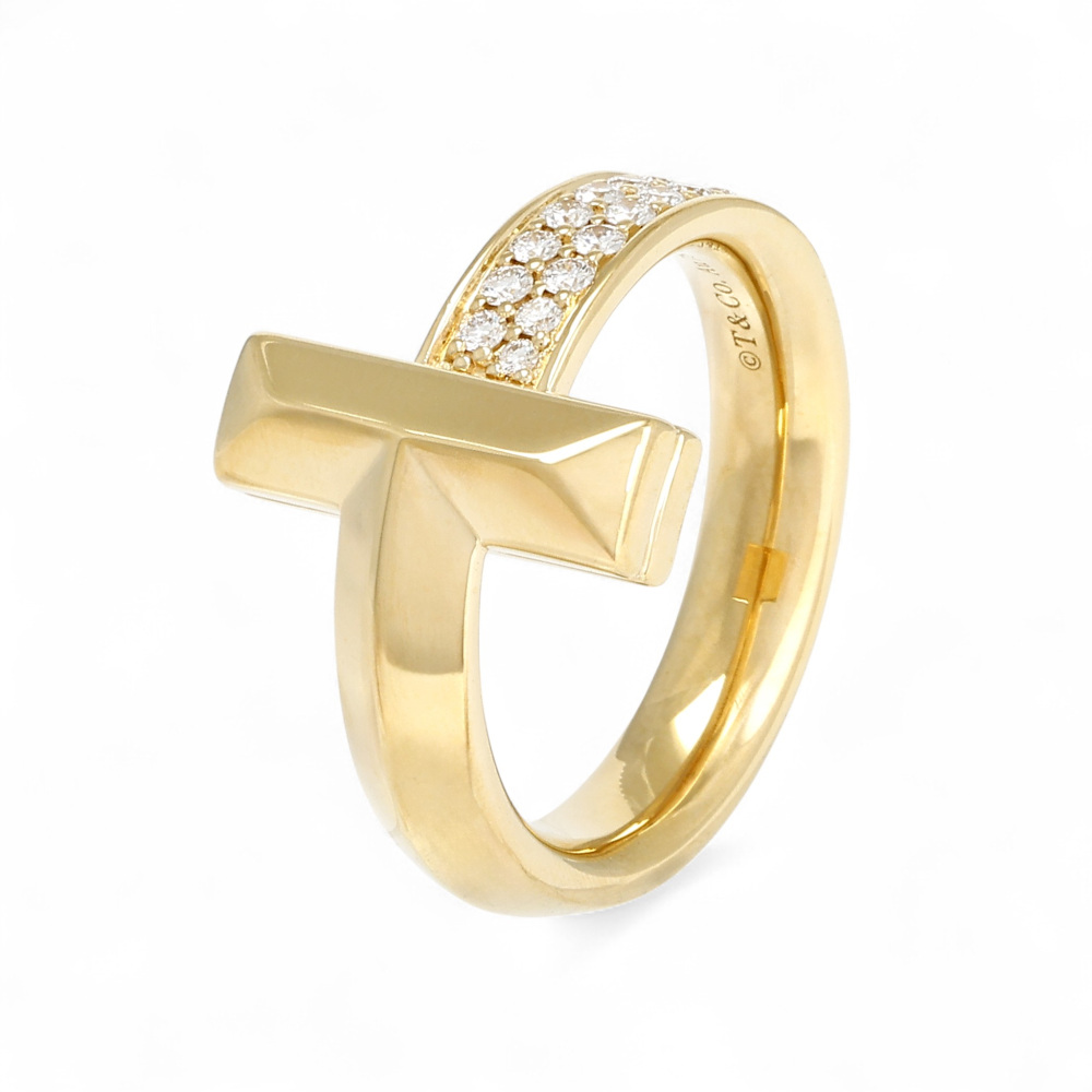 Tiffany & Co. Tiffany T One Ring 18K Yellow Gold Diamond 68171636