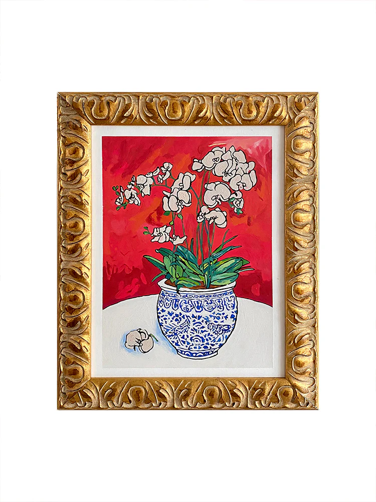 AH032 - 16th Century Vintage Gold Frame! Lara Mendez Style Hand-Painted Oil 