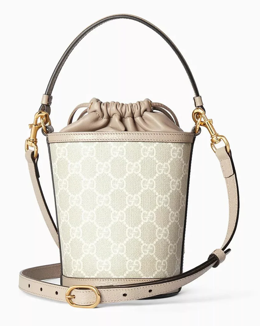 Gucci GG Canvas Mini Ophidia Bucket Bag – Beige