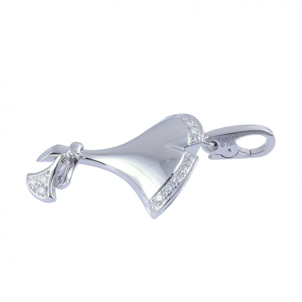 Cartier Ginkgo (ginkgo) K18WG White Gold Charm Diamond