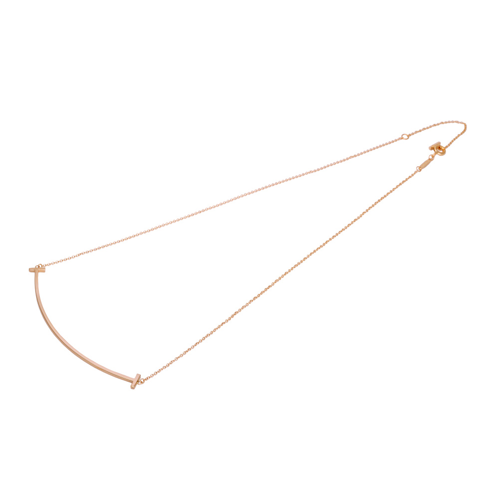 Tiffany & Co. Tiffany T Smile Necklace 18K Rose Gold 60011651