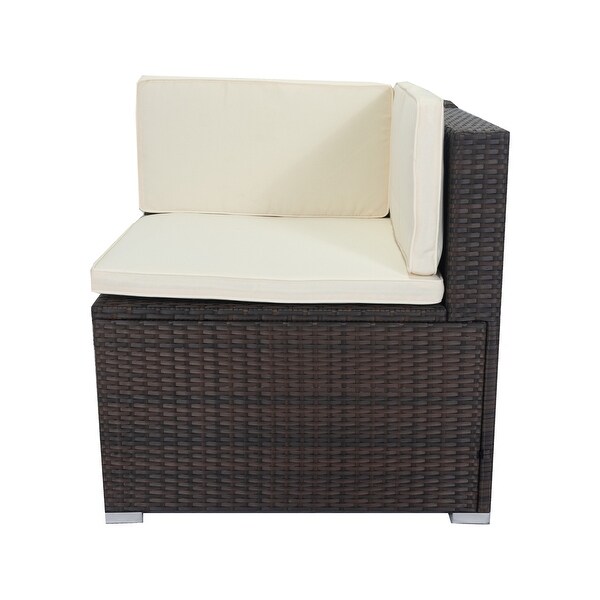 11 Piece Patio Wicker Conversation Set,Patio Furniture Set