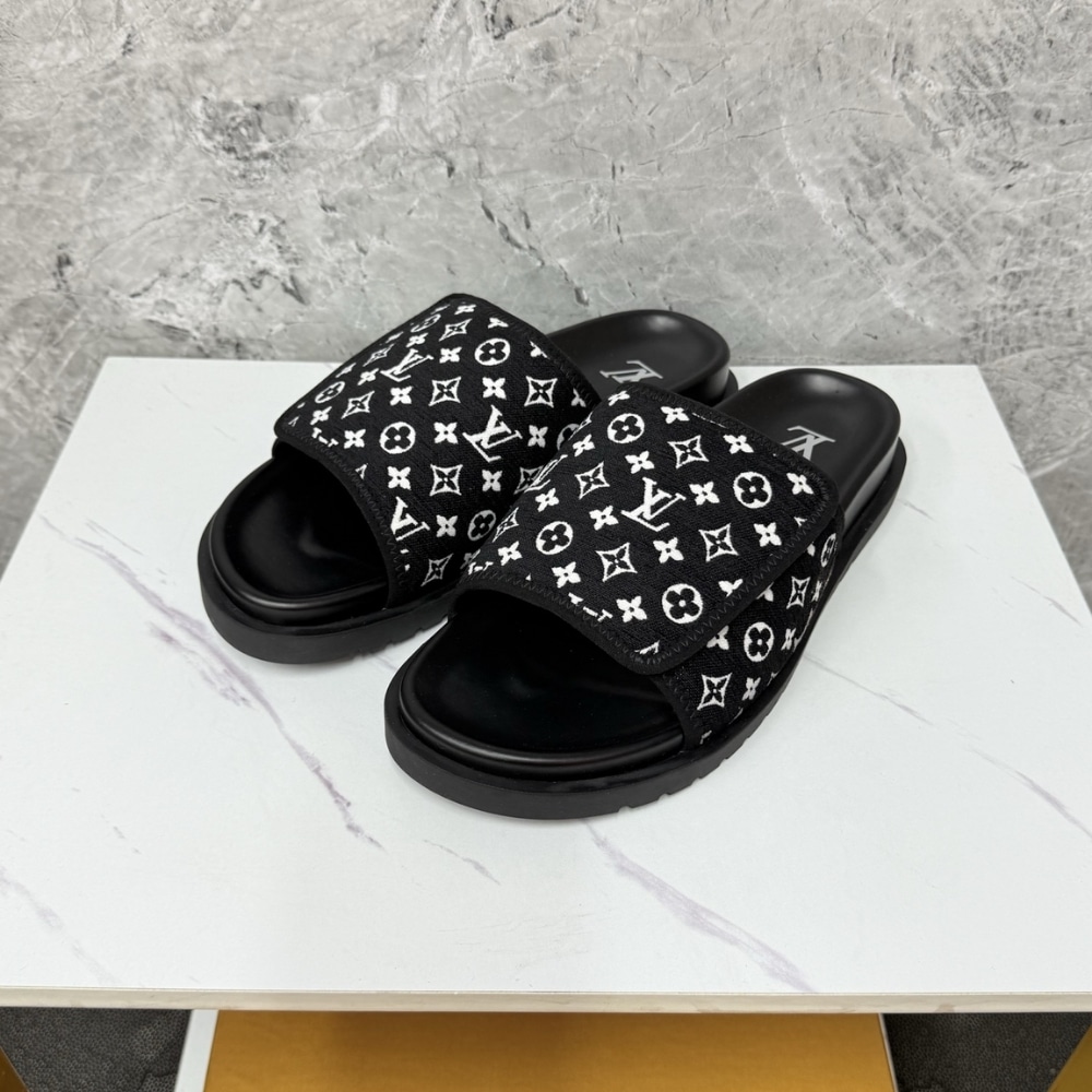 Louis Vuitton Miami Mule Mini Monogram Fabric Black 1Abftr