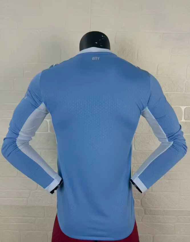 Manchester City 26/27 home player version long sleeved jersey