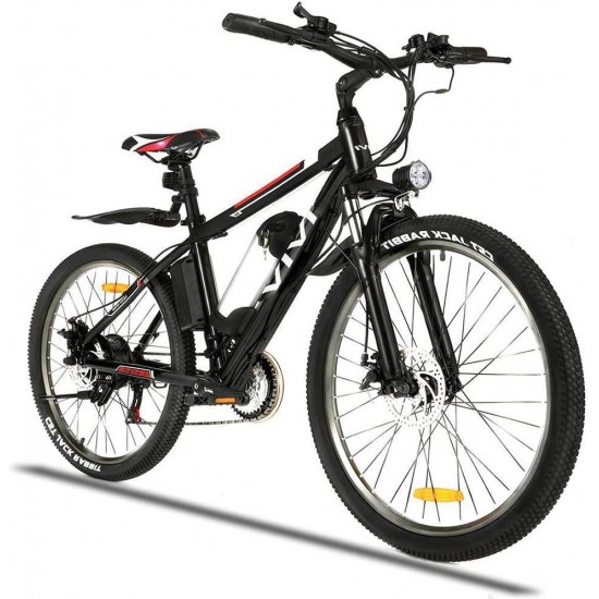 26″ Electric Bike Ebike,350W Electric Mountain Bike,Adult Electric Bicycles with Removable 36V 8Ah Battery,Professional 21 Speed Electric Bicycle,20 MPH & 35 Miles Range,3 Working Modes
