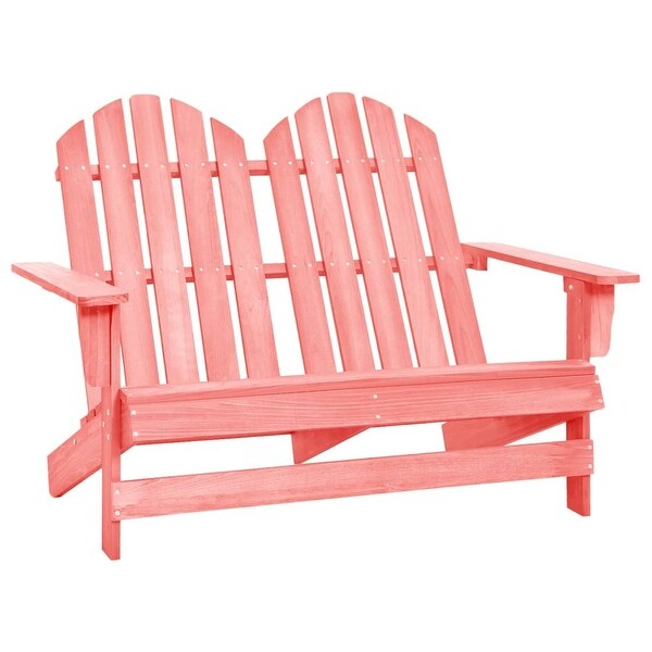 vidaXL 2Seater Patio Adirondack Chair Solid Wood Fir