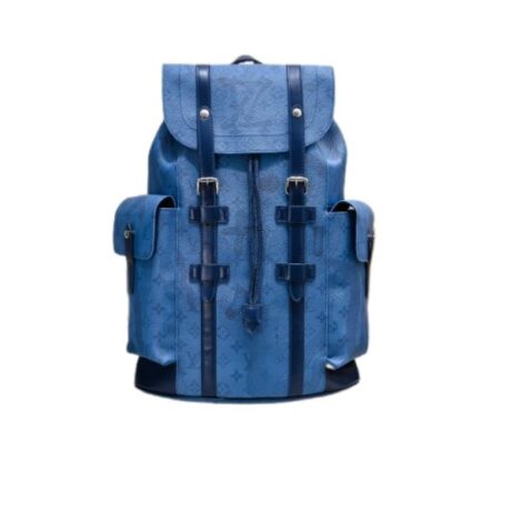 Louis Vuitton Christopher Mm Blue 44Cm M22636