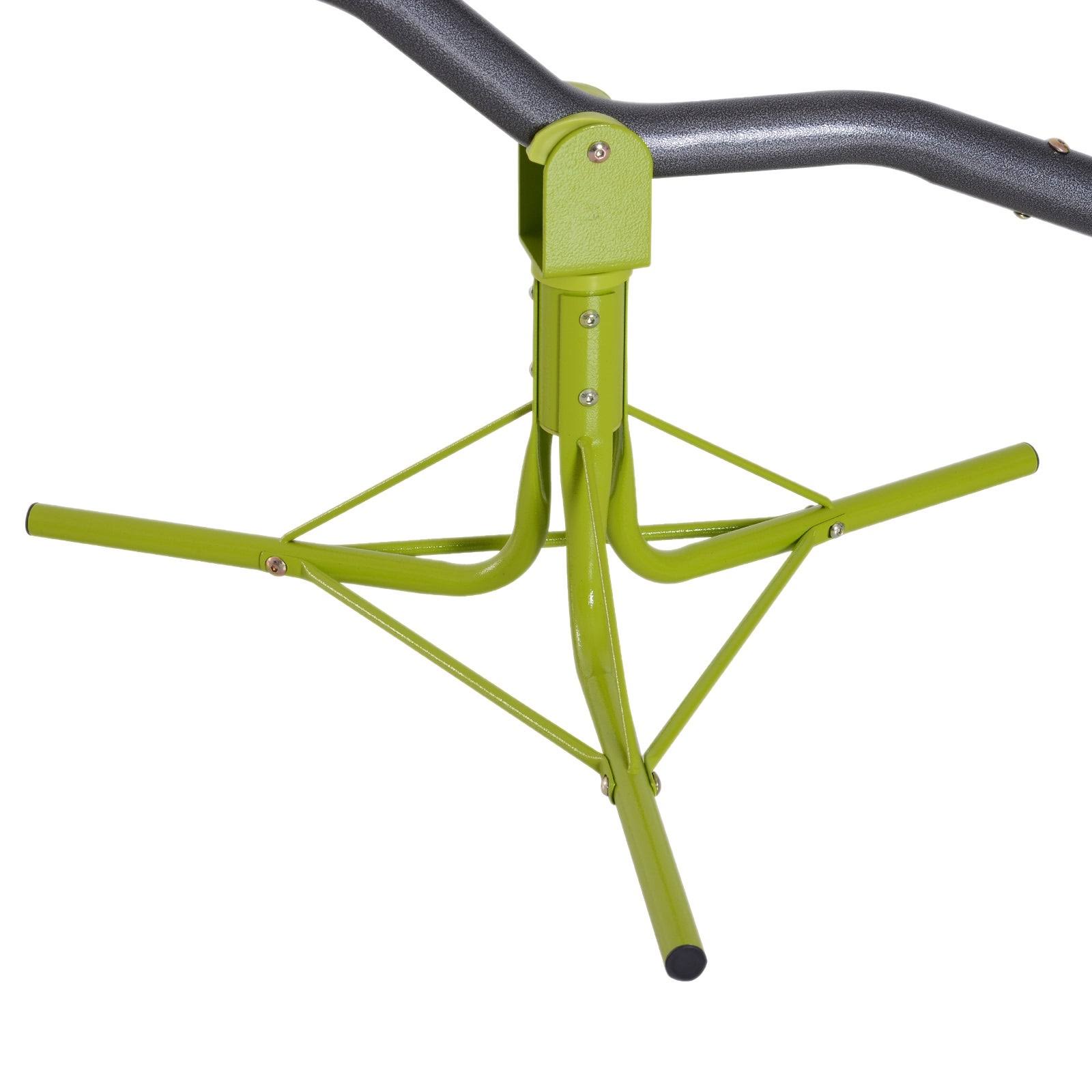 HOMCOM Kids Seesaw Swivel Teeter Totter 70.75x22 L x26.25x22 W x 20.75x22 H, Green u0026 Grey - 70.75x22 L x26.25x22 W x 20.75x2