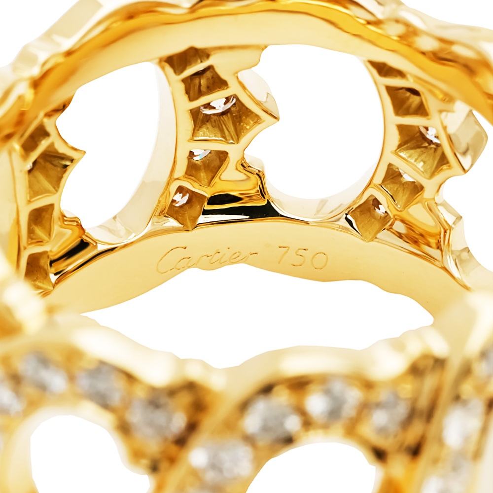 Cartier C Do Ring 18K Yellow Gold Diamond N4118200