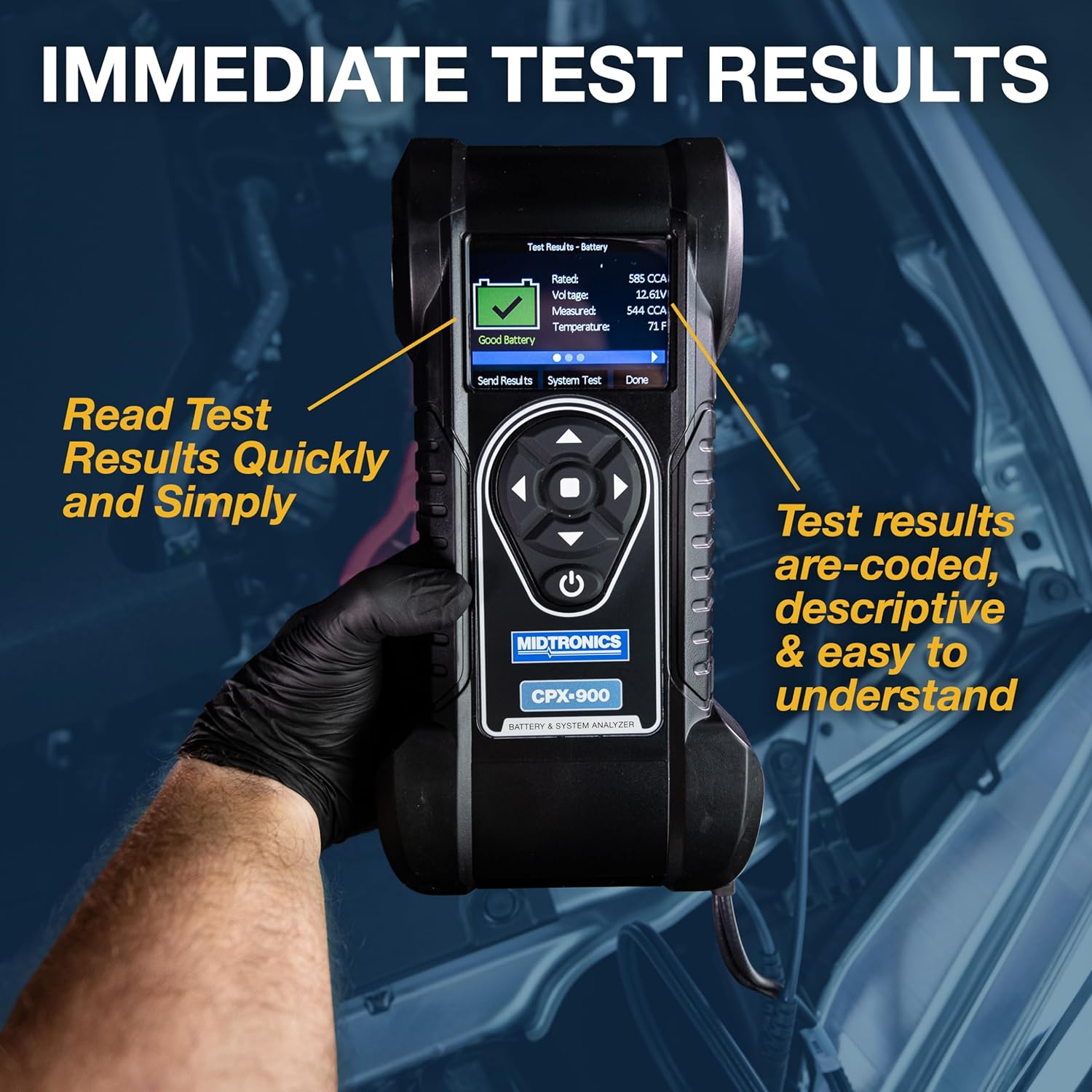 6V & 12V Automotive Battery & Electrical System Analyzer Using Conductance Profiling-CPX-900-Identify Batteries with Low Reserve Capacity