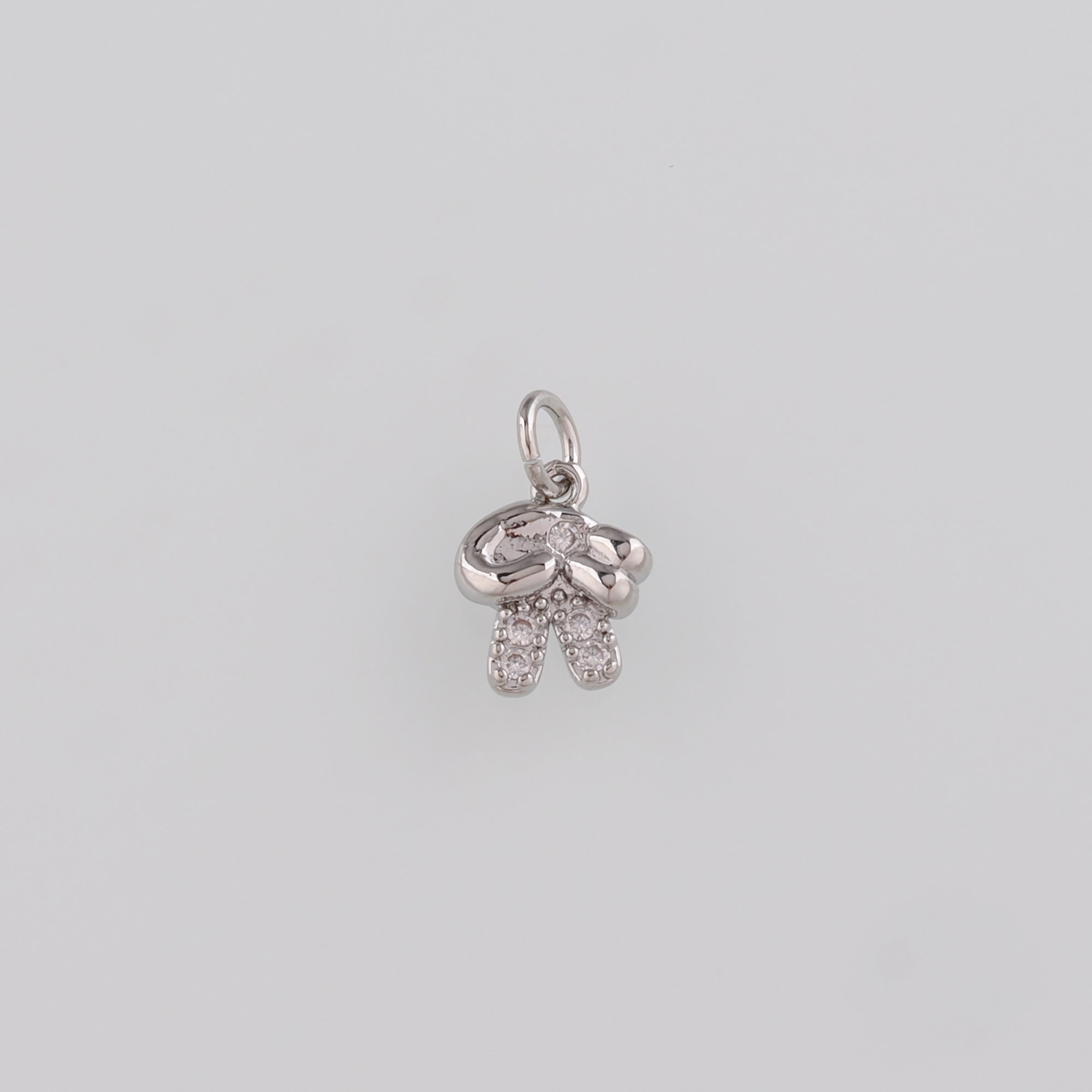 18K Gold Filled Scissors Hand Pendant,CZ Micro Pave Gesture Charm Earrings Necklace for DIY Jewelry Making Supply