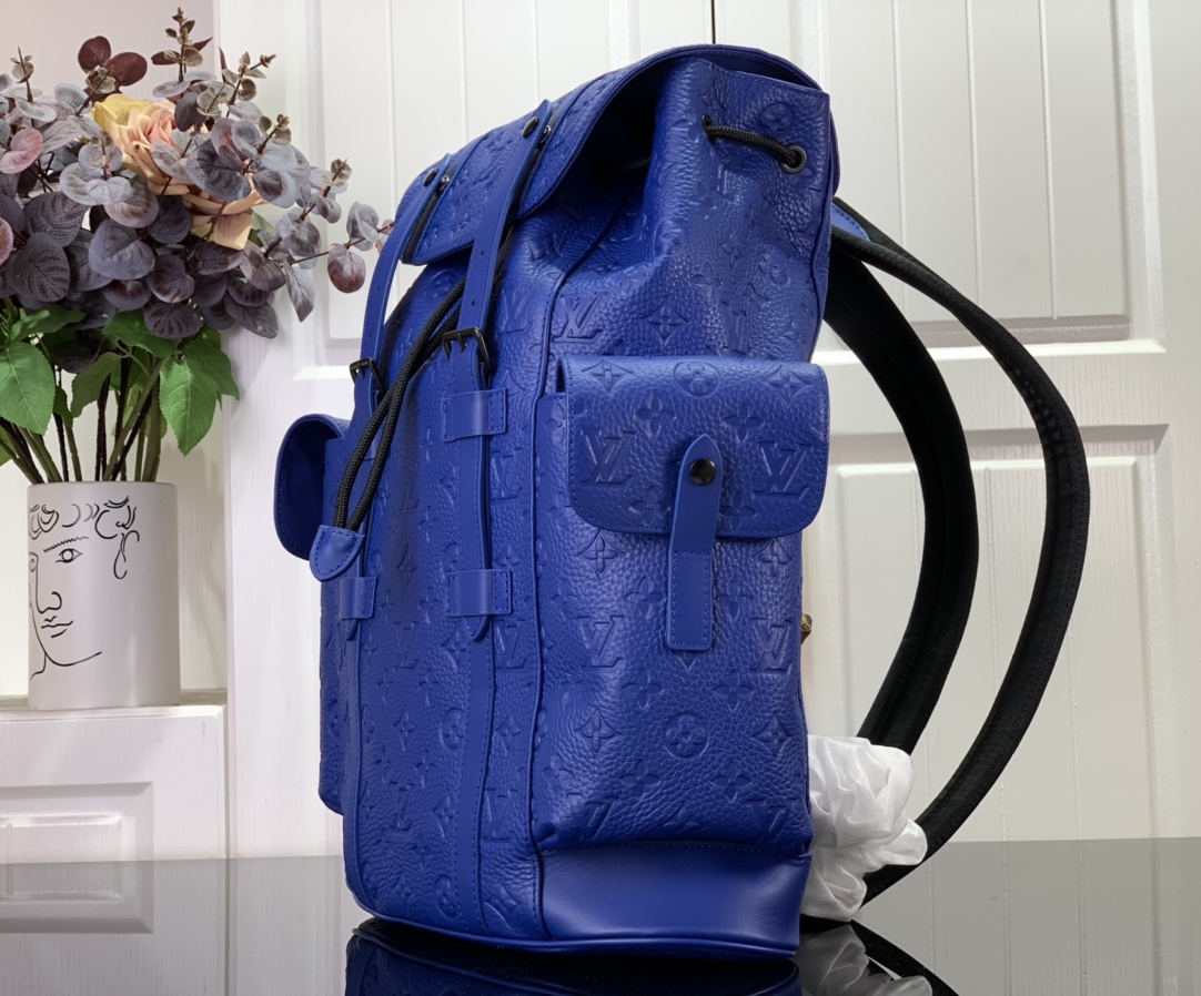 Louis Vuitton Christopher Pm Backpack Blue 48Cm M23189 For Men