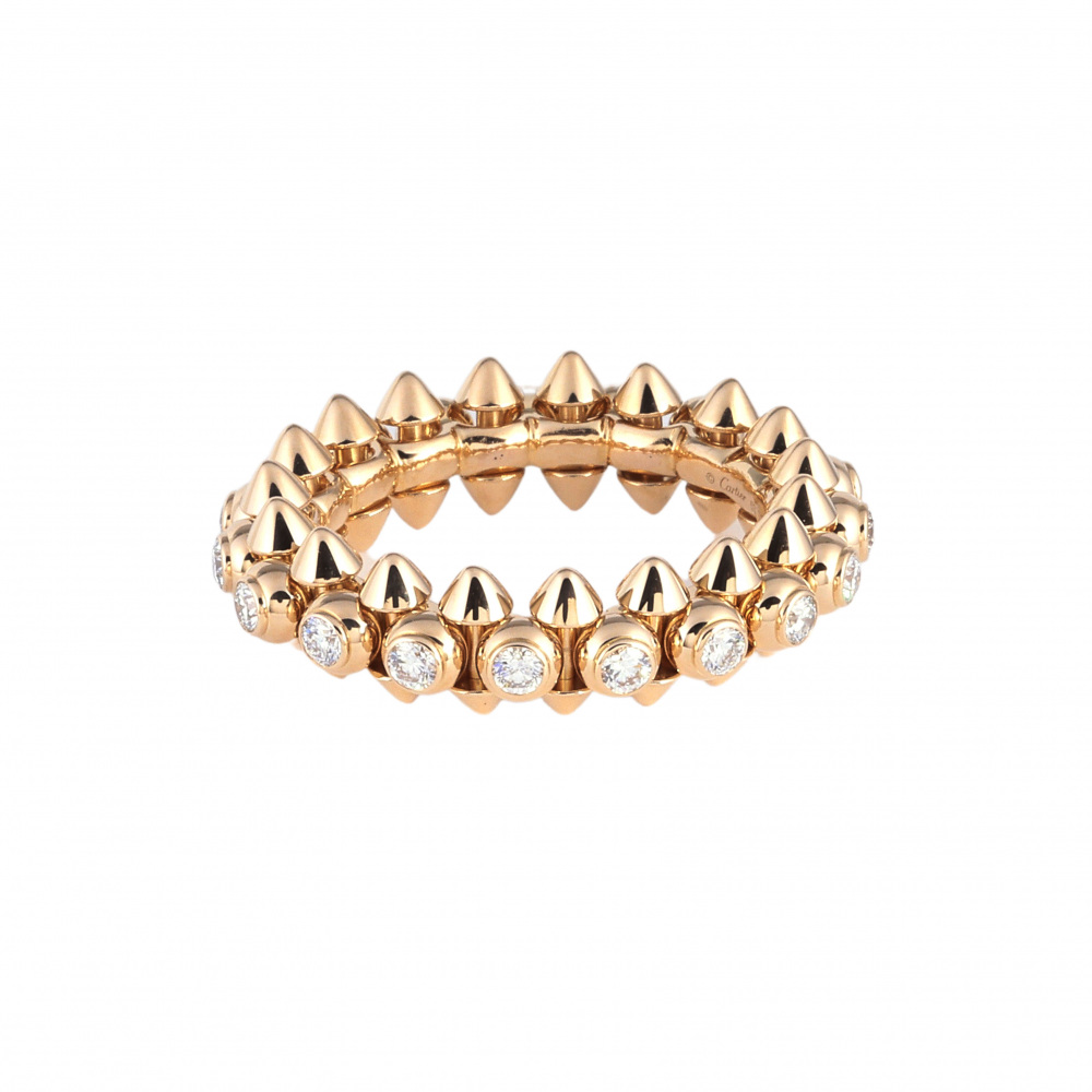 Cartier Crash Ring 18K Rose Gold Diamond N4765400