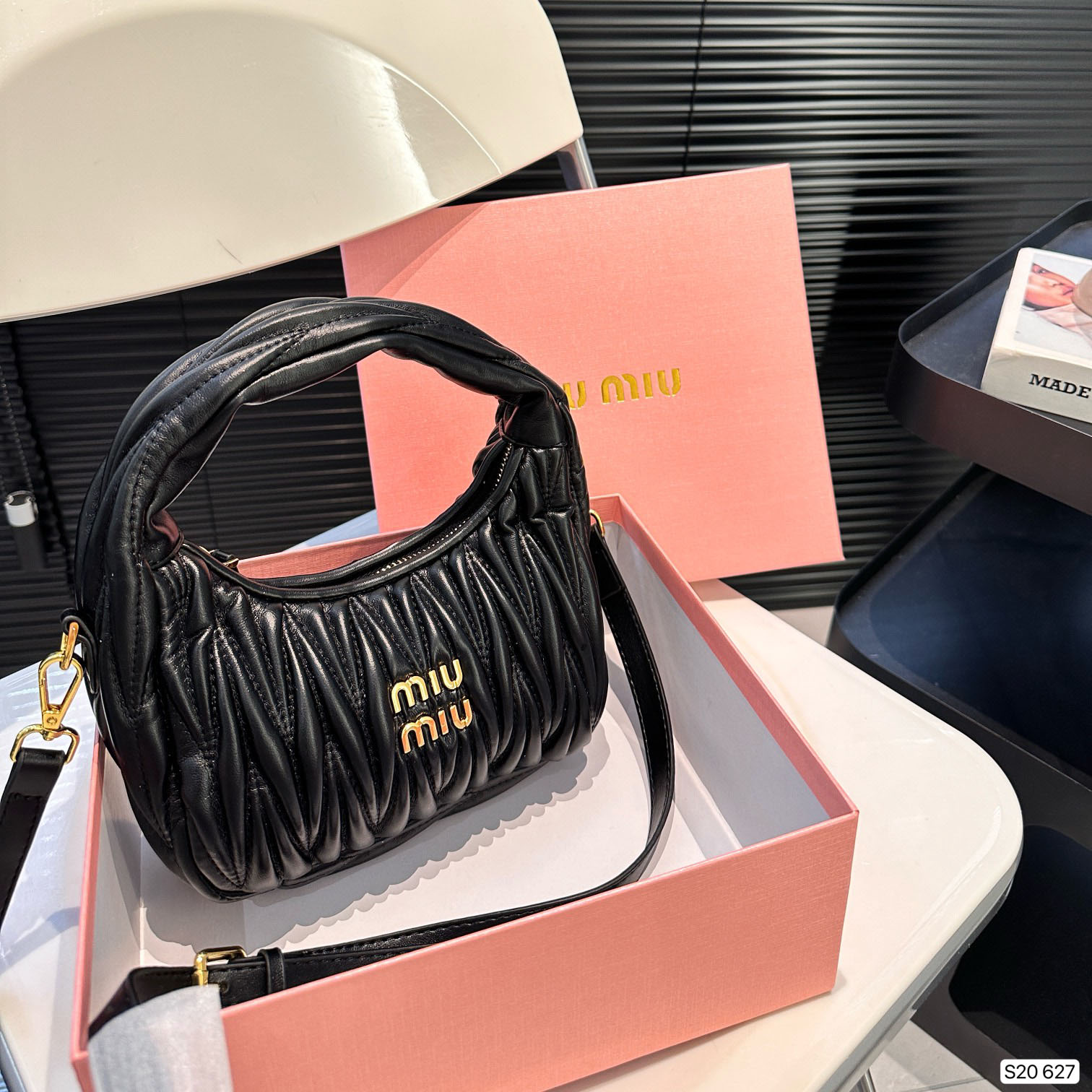 Miu Miu  Small Nappa Leather Wander Top-Handle Bag - cnluxepick