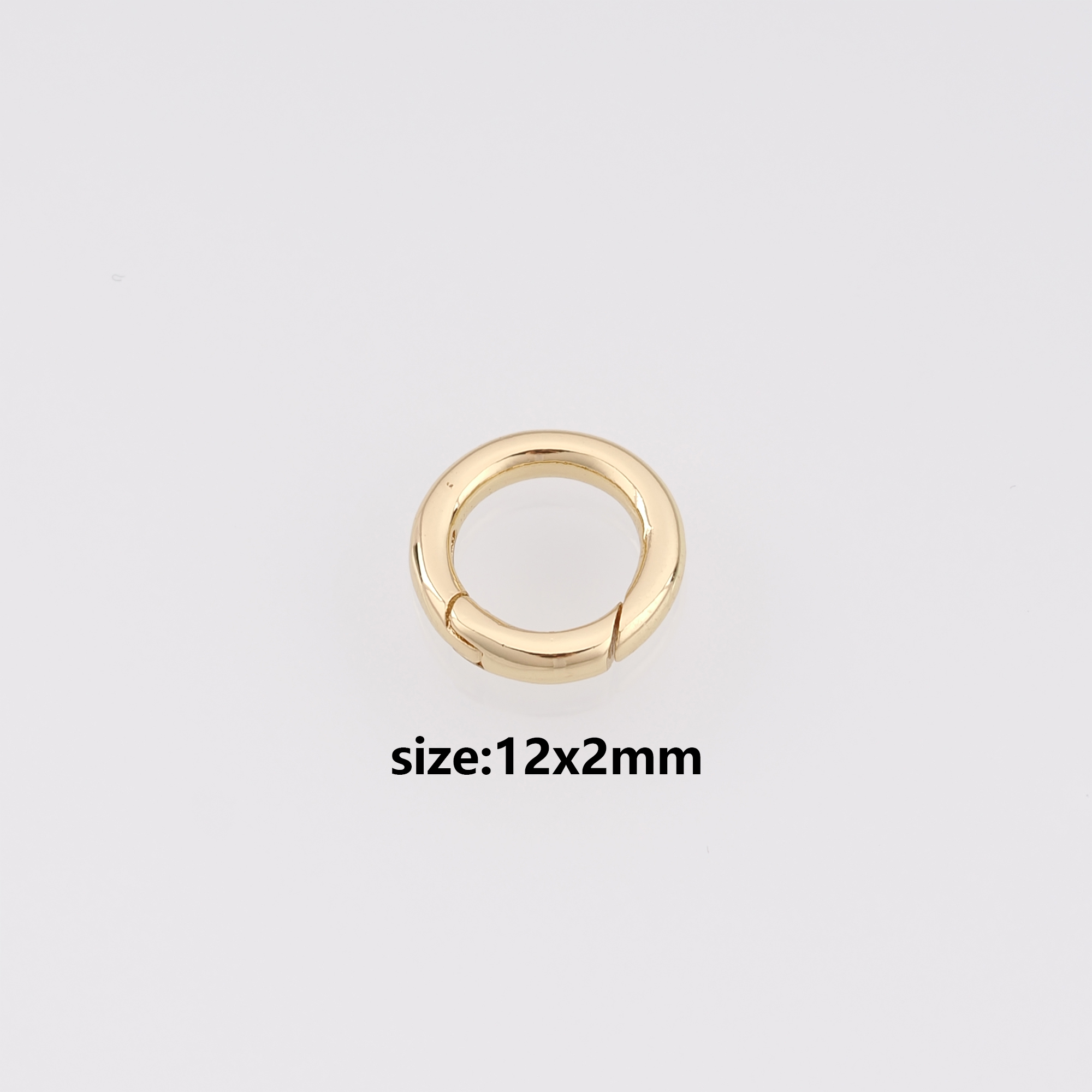 18K Gold Filled Round Clasp,Push Snap Clasp,Spring Buckle Bracelet Necklace for DIY Jewelry Finding Necklace Bracelet