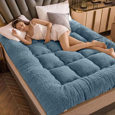 Lamb plush Mattress Tilam Lipat Single/Queen/ King Foldable Mattress Dual Purpose Tatami Mattress