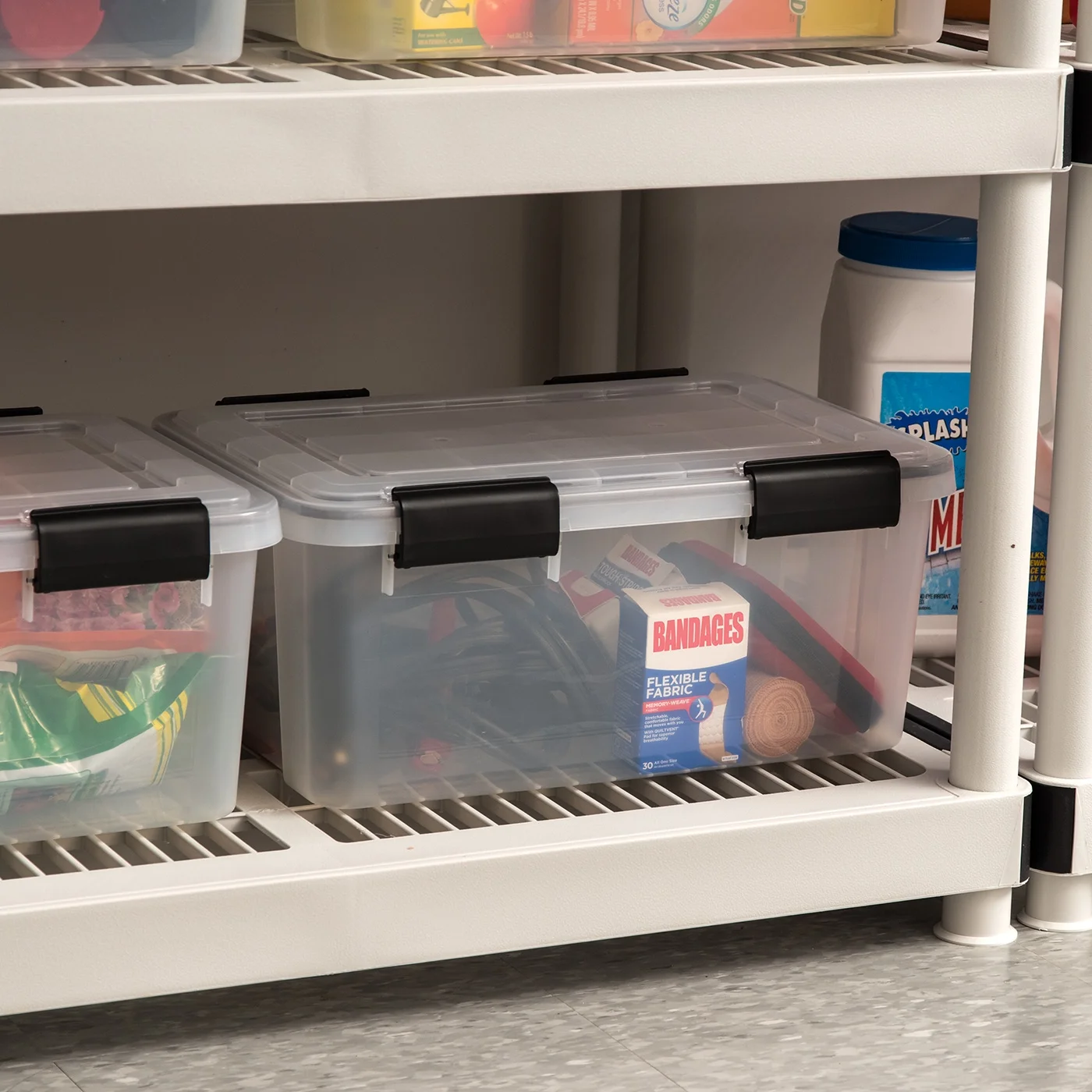 IRIS USA 19 Qt. Plastic Storage Bins with Sealed Lids, Clear Gasket Box, Airtight Containers