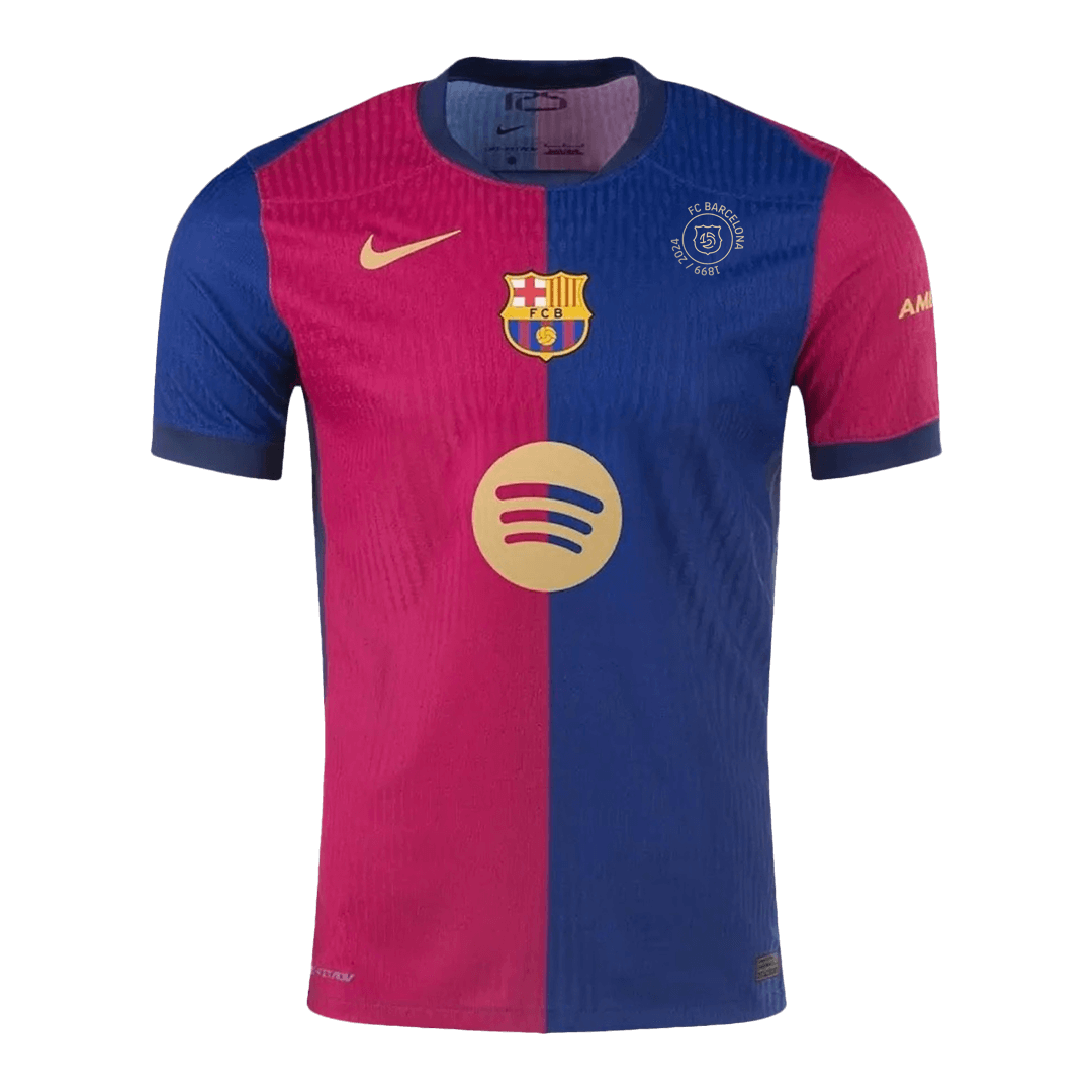 Barcelona Home Player Version Jersey - 125th Anniversary (Spotify Logo Without Text)