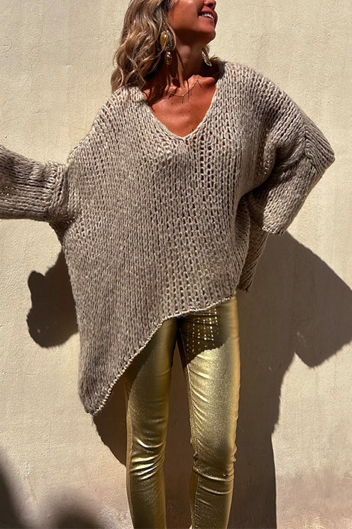 Oversized Dolman Knit SweaterClistos