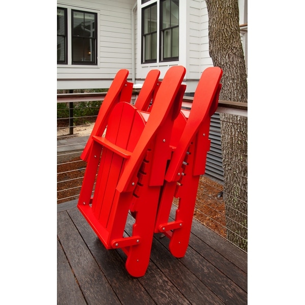 Leisure Line Recycled Plastic Folding Adirondack Chair