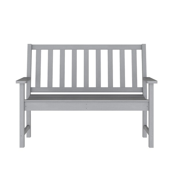 All Weather Heavy Duty Commercial Recycled HDPE Bench with Curved Seat