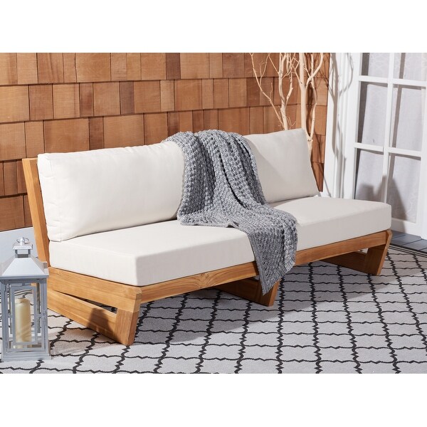 SAFAVIEH Couture Julianne Brazilian Teak Patio Sofa
