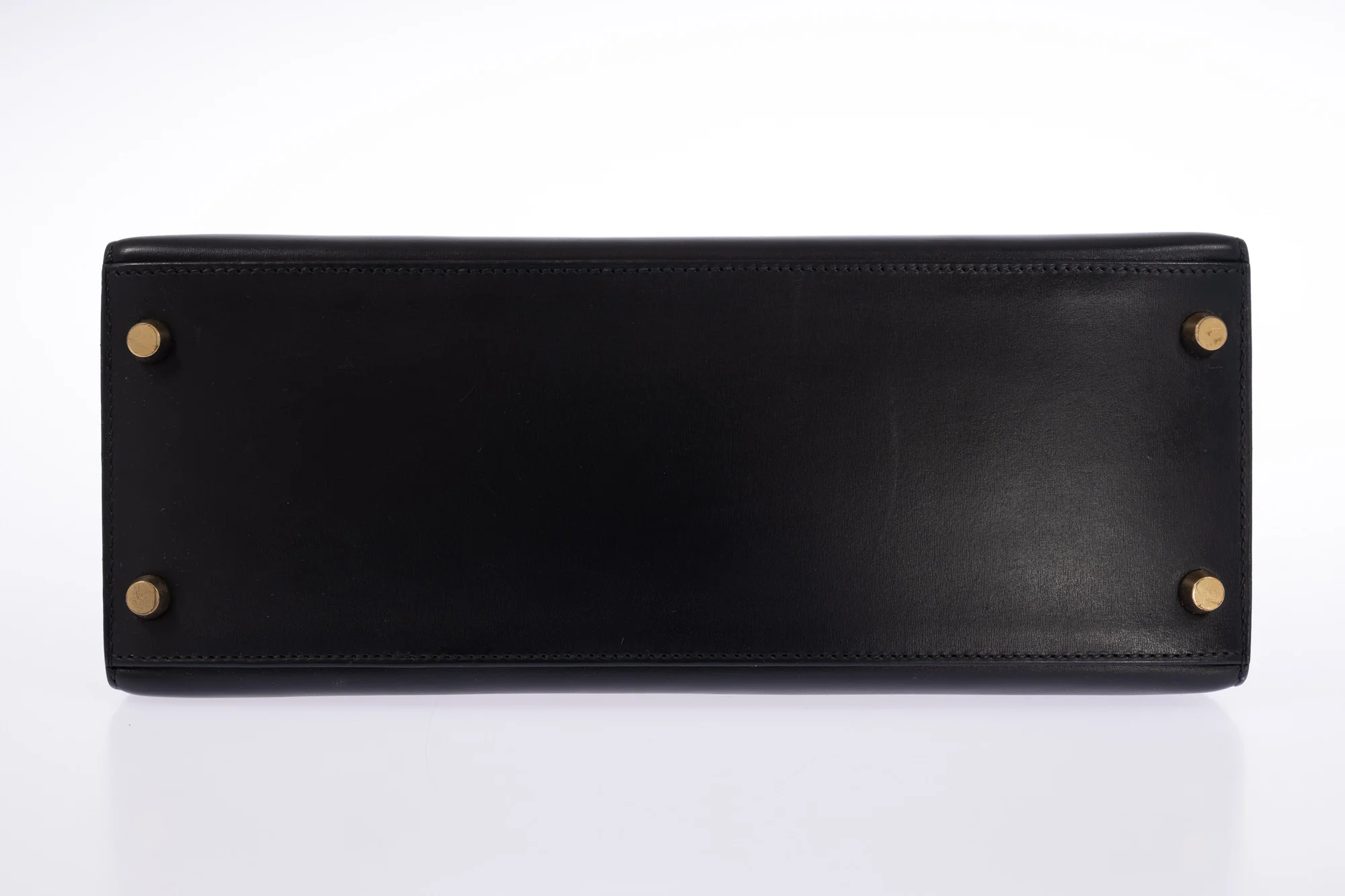 Hermès Kelly 28 Sellier Noir Box Calf Gold Hardware