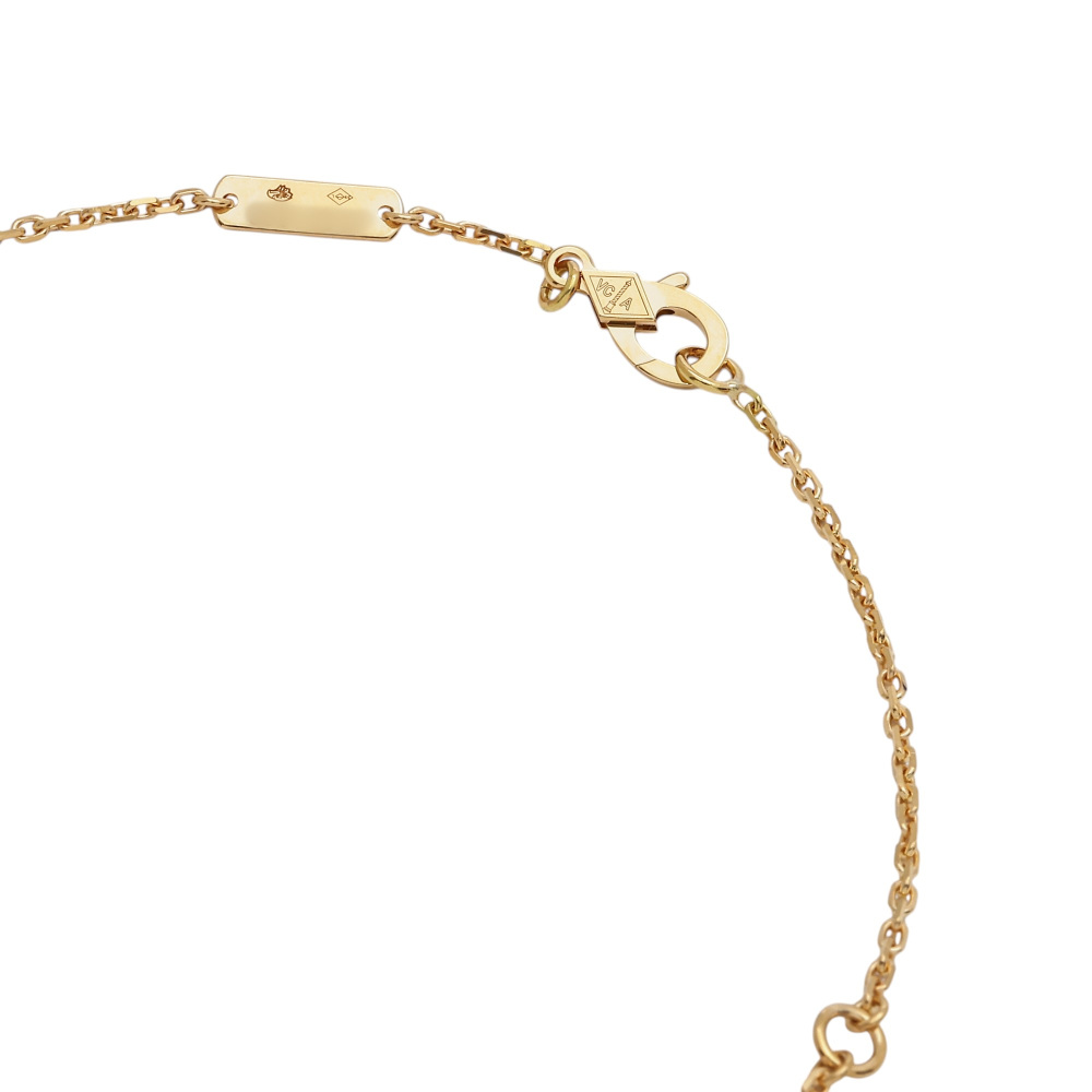 Van Cleef & Arpels Frivole 3 Flower Necklace 18K Yellow Gold Diamond VCARP2DU00