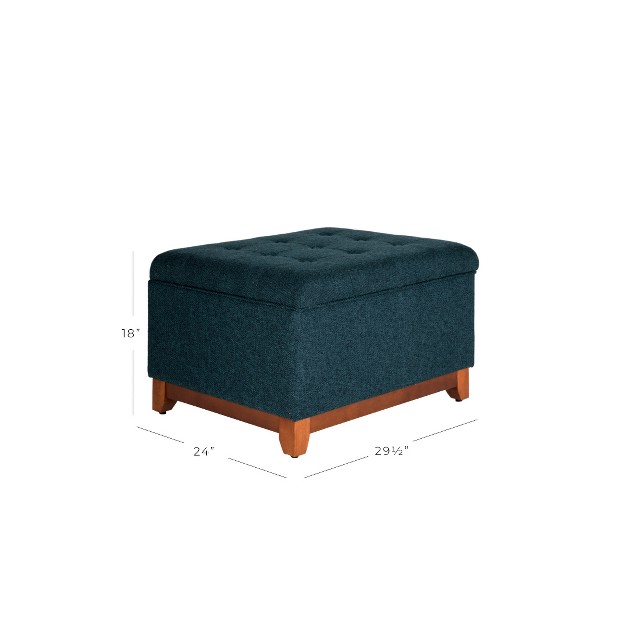 Cocktail Storage Bench Navy Homepop
