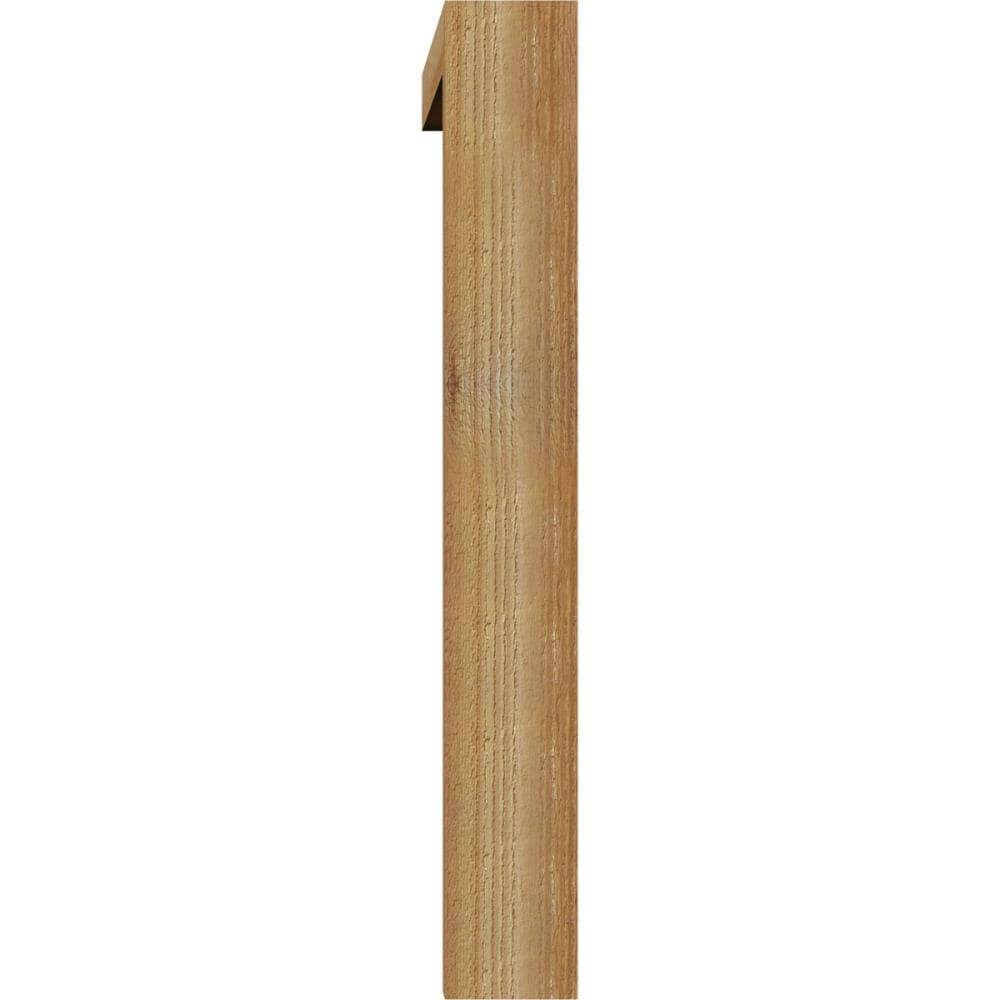 Ekena Millwork 1464722 4x22W x 22x22D x 30x22H Traditional Block Rough Sawn Bracket w/ Offset Brace, Western Red Cedar