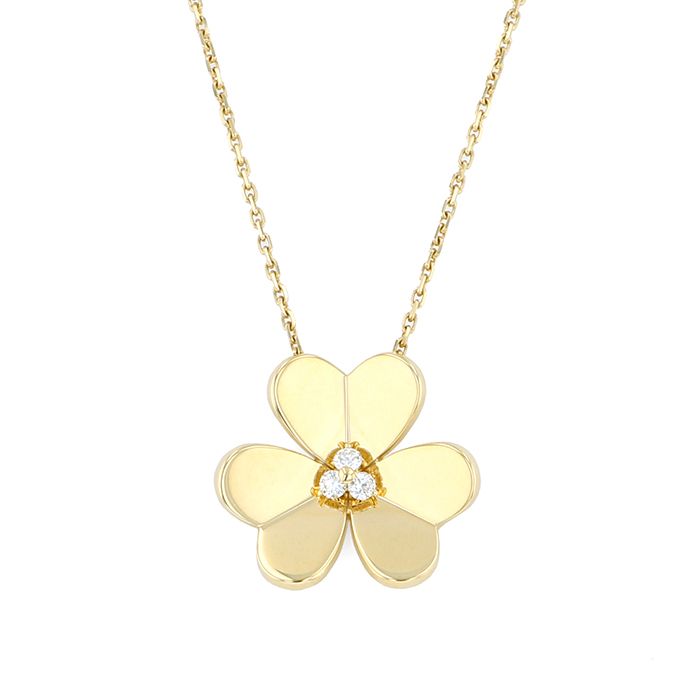 Van Cleef & Arpels Frivole Necklace 18K Yellow Gold Diamond