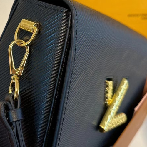 Louis Vuitton Twist MM Black Gold 9.0 Inches