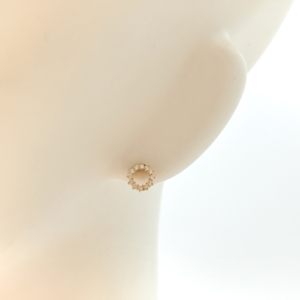 Tiffany & Co. Open Circle Earrings 18K Rose Gold Diamond 60573174