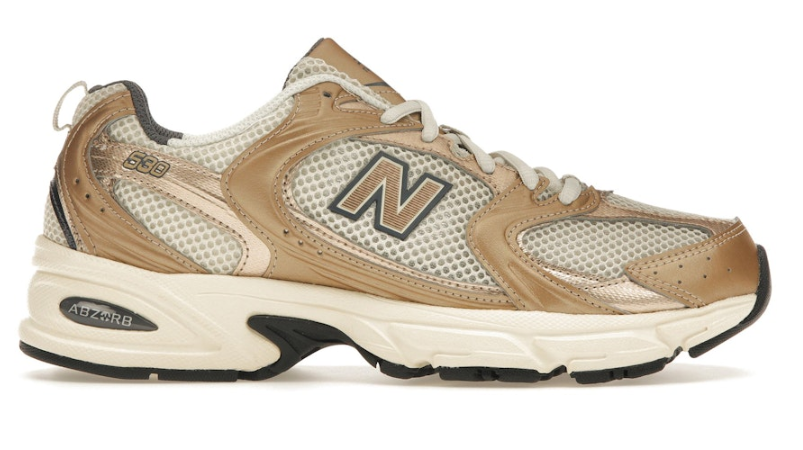 New Balance 530 Turtledove Gold Metallic MR530LA Casual Running Shoes
