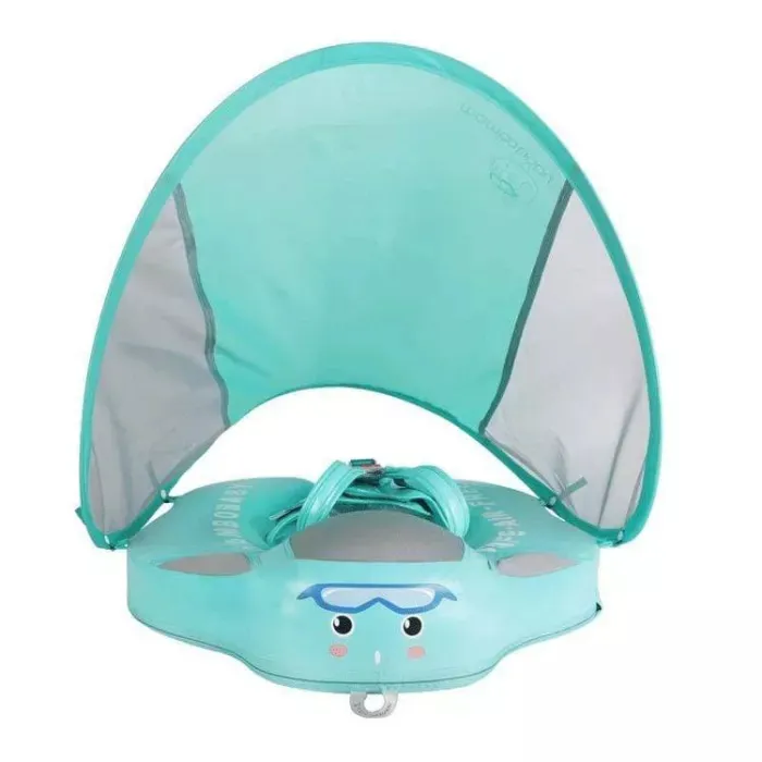 Baby Airless Float Ring With UPF50+ Canopy (2024 Deluxe Edition Swim-Trainer)