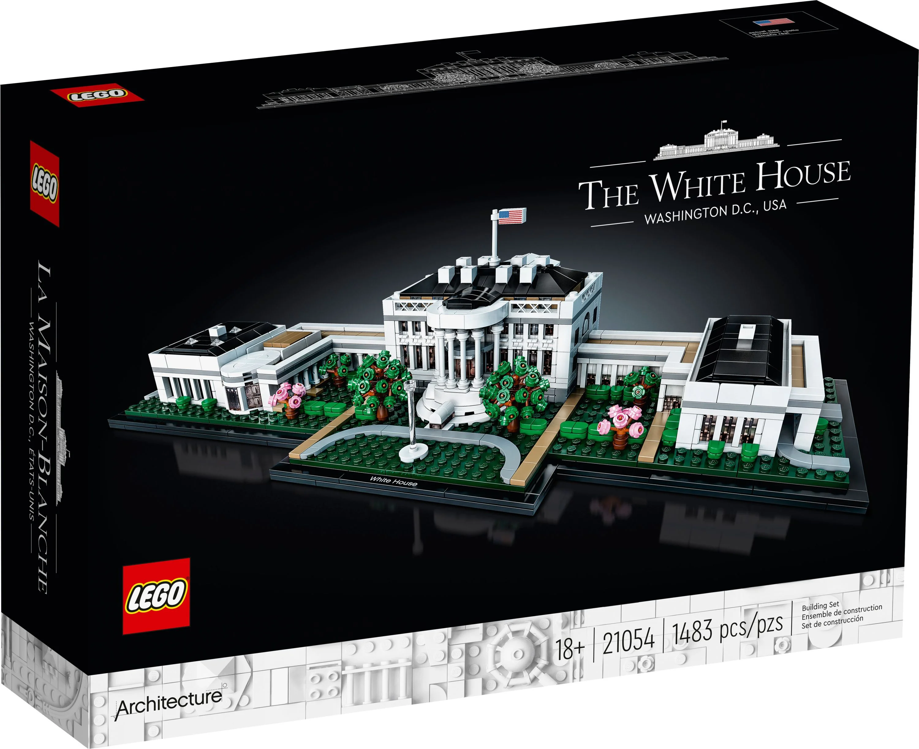 LEGO Architecture The White House 21054 Display Model Building Kit, Landmark Collection for Adults, Collectible Home Décor Gift Idea