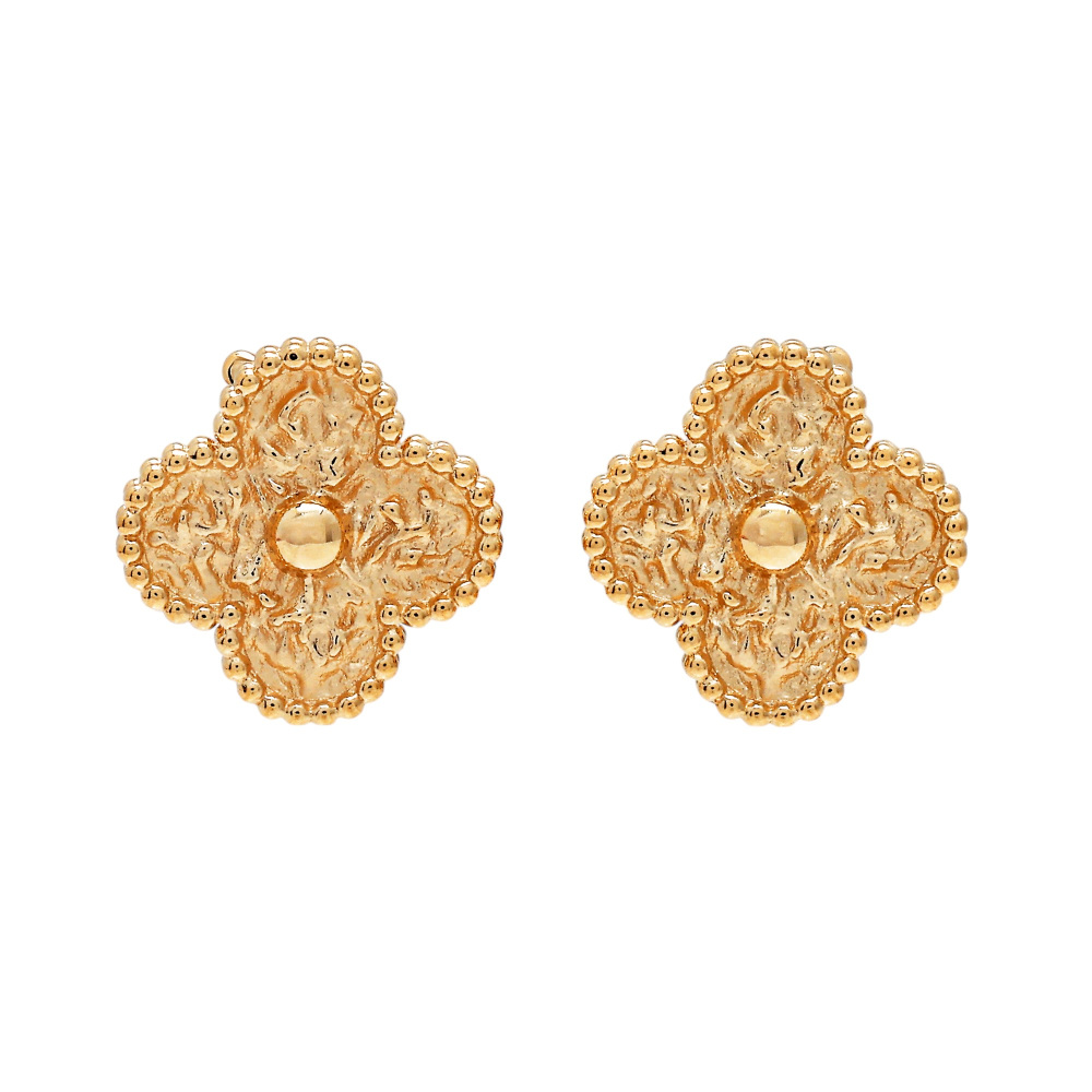 Van Cleef & Arpels Vintage Alhambra Earrings 18K Yellow Gold - About 0.490ct VCARO1IH00