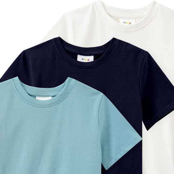 Famy 3 Jungen T-Shirts im Basic-Look