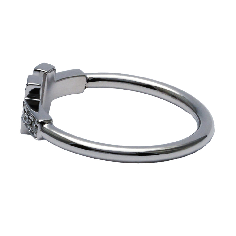 Tiffany & Co. Tiffany T Wire Ring 18K White Gold Diamond 60147232