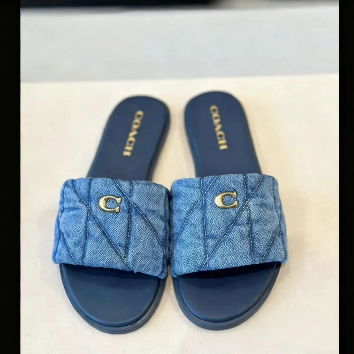 Coach letter diamond pattern casual shoes - cnluxepick