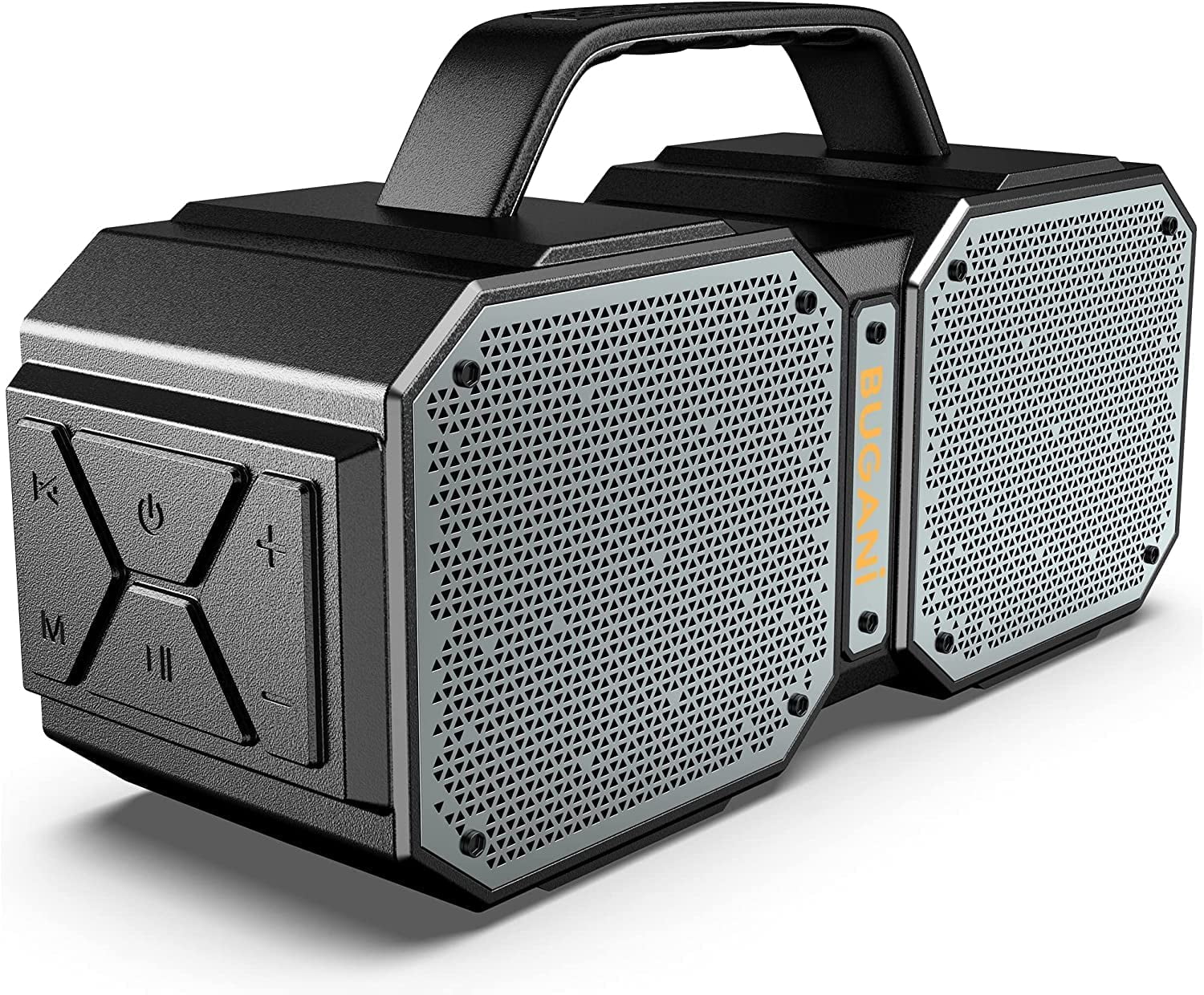 BUGANI Bluetooth Speakers, M83 Speaker IPX6 Waterproof Portable Large Wireless Speaker, Bluetooth 5.2,50W Big Power, 24H Playtime, Suitable for Family Gatherings and Outdoor Bluetooth Speaker Black