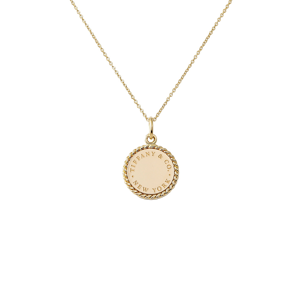 Tiffany & Co. Tiffany Twist Charm Round K18YG Yellow Gold Necklace