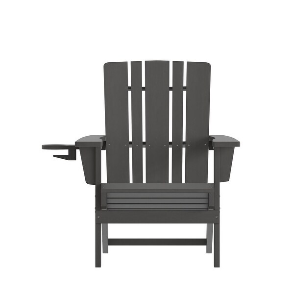 Commercial Grade AllWeather Adirondack Chair with Swiveling Cupholder