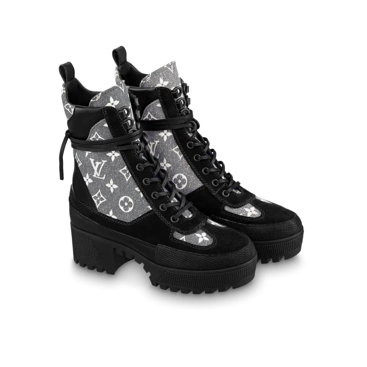 Louis Vuitton Laureate Platform Desert Boot Grey 1Ab2X9