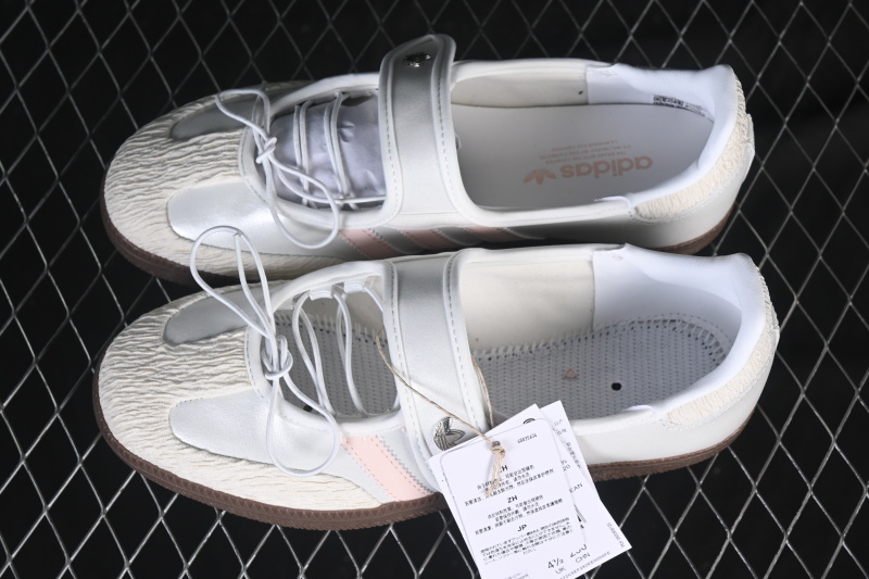 Adidas Samba Jane Lazy Person'S Life Shoes White/Coffee/Pink JR4482